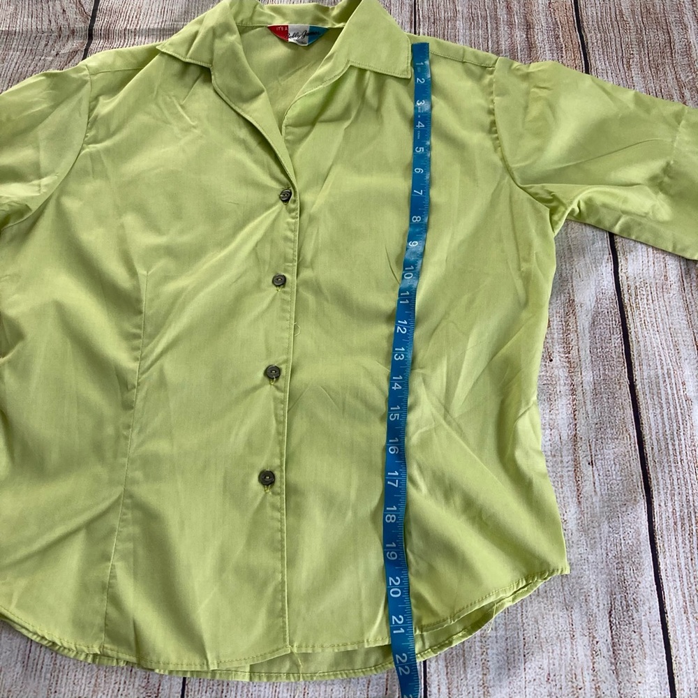 1960s Button up Blouse Short Sleeve Top - Picture 6 of 9